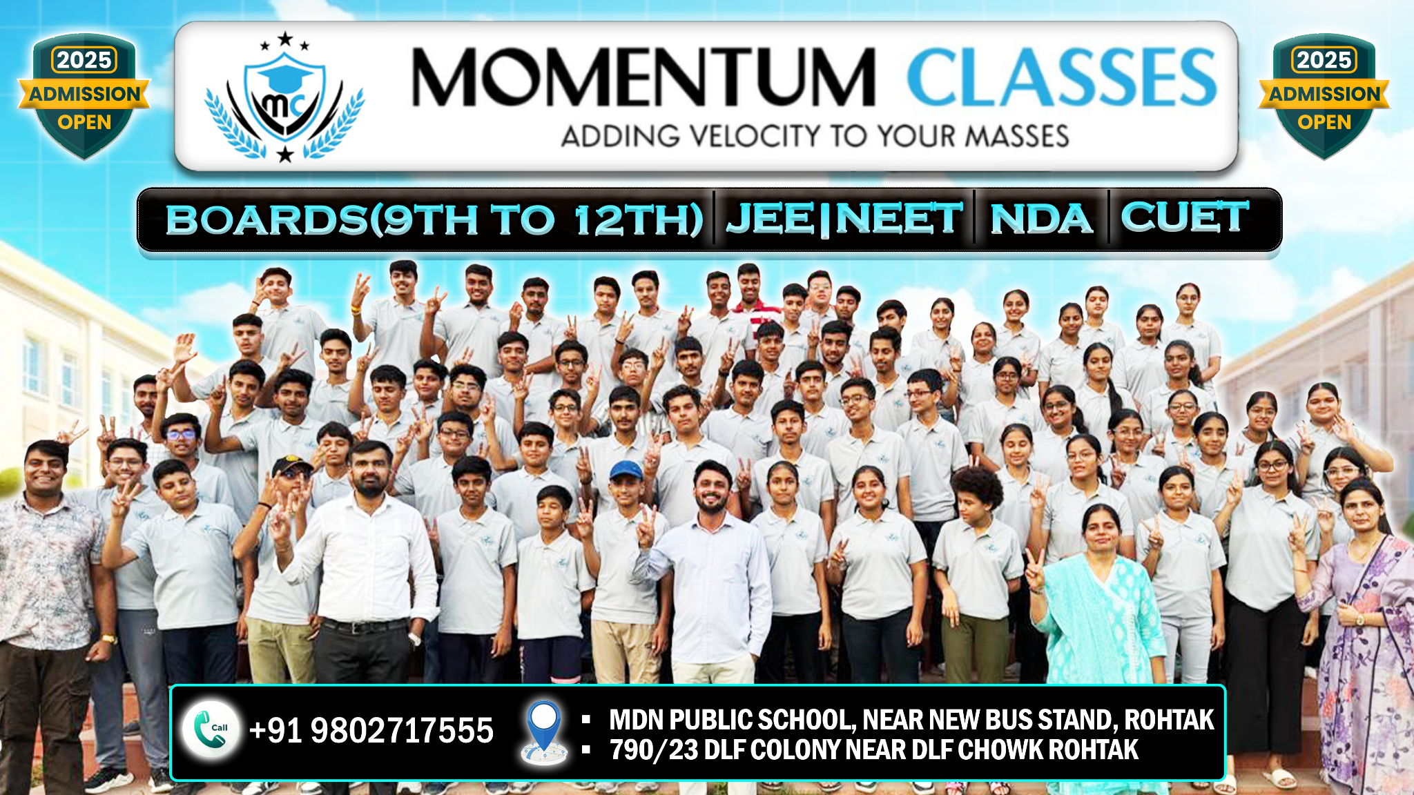 Momentum students banner